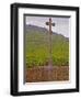 Stone Cross Marking the Grand Cru Vineyards, Romanee Conti and Richebourg, Vosne, Bourgogne, France-Per Karlsson-Framed Premium Photographic Print