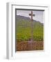 Stone Cross Marking the Grand Cru Vineyards, Romanee Conti and Richebourg, Vosne, Bourgogne, France-Per Karlsson-Framed Premium Photographic Print