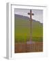 Stone Cross Marking the Grand Cru Vineyards, Romanee Conti and Richebourg, Vosne, Bourgogne, France-Per Karlsson-Framed Photographic Print