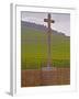 Stone Cross Marking the Grand Cru Vineyards, Romanee Conti and Richebourg, Vosne, Bourgogne, France-Per Karlsson-Framed Photographic Print