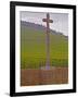 Stone Cross Marking the Grand Cru Vineyards, Romanee Conti and Richebourg, Vosne, Bourgogne, France-Per Karlsson-Framed Photographic Print