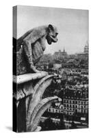 Stone Demon, Notre Dame, Paris, France, C1930S-Donald Mcleish-Stretched Canvas