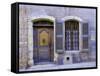 Stone Doorway with Wooden Door and Metal Knocker, Arles, France-Jim Zuckerman-Framed Stretched Canvas