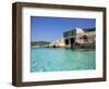 Stone Dwelling Overlooking Bay, Cala Mondrago, Majorca, Balearic Islands, Spain-Ruth Tomlinson-Framed Photographic Print