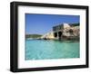 Stone Dwelling Overlooking Bay, Cala Mondrago, Majorca, Balearic Islands, Spain-Ruth Tomlinson-Framed Photographic Print