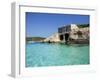 Stone Dwelling Overlooking Bay, Cala Mondrago, Majorca, Balearic Islands, Spain-Ruth Tomlinson-Framed Photographic Print