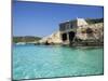 Stone Dwelling Overlooking Bay, Cala Mondrago, Majorca, Balearic Islands, Spain-Ruth Tomlinson-Mounted Photographic Print