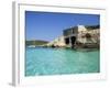 Stone Dwelling Overlooking Bay, Cala Mondrago, Majorca, Balearic Islands, Spain-Ruth Tomlinson-Framed Photographic Print