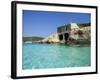 Stone Dwelling Overlooking Bay, Cala Mondrago, Majorca, Balearic Islands, Spain-Ruth Tomlinson-Framed Photographic Print