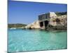 Stone Dwelling Overlooking Bay, Cala Mondrago, Majorca, Balearic Islands, Spain-Ruth Tomlinson-Mounted Photographic Print