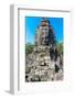 Stone Faces at Bayon Temple (Prasat Bayon)-David Ionut-Framed Photographic Print