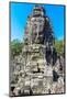 Stone Faces at Bayon Temple (Prasat Bayon)-David Ionut-Mounted Photographic Print