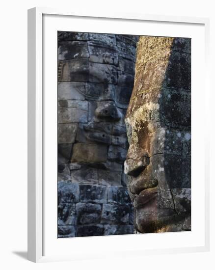 Stone Faces, Which May Depict Jayavarman VII As a Bodhisattva, Bayon Temple, Angkor Thom, Cambodia-null-Framed Photographic Print