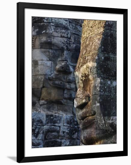 Stone Faces, Which May Depict Jayavarman VII As a Bodhisattva, Bayon Temple, Angkor Thom, Cambodia-null-Framed Photographic Print