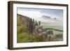 Stone Fence, Burnsall, Yorkshire Dales National Park, Yorkshire, England, United Kingdom, Europe-Miles Ertman-Framed Photographic Print