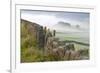 Stone Fence, Burnsall, Yorkshire Dales National Park, Yorkshire, England, United Kingdom, Europe-Miles Ertman-Framed Photographic Print