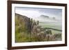 Stone Fence, Burnsall, Yorkshire Dales National Park, Yorkshire, England, United Kingdom, Europe-Miles Ertman-Framed Photographic Print