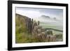 Stone Fence, Burnsall, Yorkshire Dales National Park, Yorkshire, England, United Kingdom, Europe-Miles Ertman-Framed Photographic Print