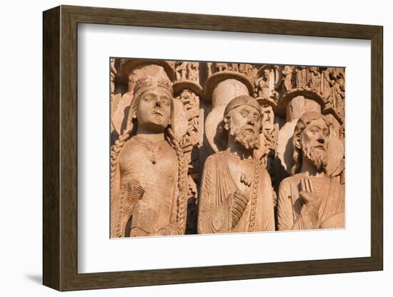 Stone Figures Adorning the West Front of Chartres Cathedral-Julian Elliott-Framed Photographic Print