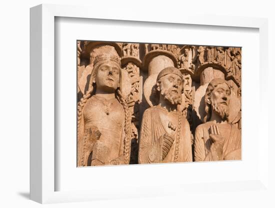 Stone Figures Adorning the West Front of Chartres Cathedral-Julian Elliott-Framed Photographic Print