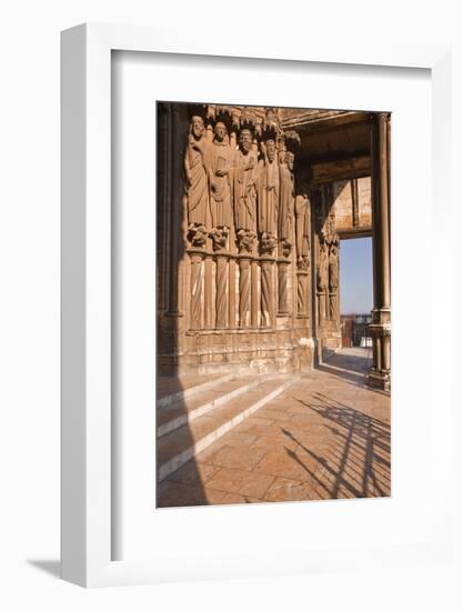 Stone Figures on the Southern Portal of Chartres Cathedral-Julian Elliott-Framed Photographic Print