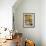 Stone Fireplace from Bedroom Loft of Summer Cabin Made from a Prefabricated Kit of Pine Logs-John Dominis-Framed Photographic Print displayed on a wall