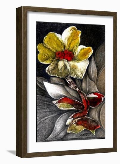Stone Flower-Skarlett-Framed Giclee Print