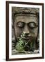 Stone Garden Statue with Flower-Matt Freedman-Framed Premium Photographic Print