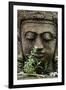 Stone Garden Statue with Flower-Matt Freedman-Framed Premium Photographic Print