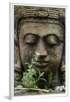 Stone Garden Statue with Flower-Matt Freedman-Framed Premium Photographic Print