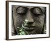 Stone Garden Statue with Flower-Matt Freedman-Framed Photographic Print