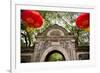 Stone Gate Garden Red Lanterns Prince Gong's Mansion, Beijing, China-William Perry-Framed Photographic Print