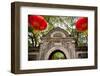 Stone Gate Garden Red Lanterns Prince Gong's Mansion, Beijing, China-William Perry-Framed Photographic Print