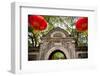 Stone Gate Garden Red Lanterns Prince Gong's Mansion, Beijing, China-William Perry-Framed Photographic Print