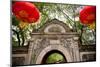 Stone Gate Garden Red Lanterns Prince Gong's Mansion, Beijing, China-William Perry-Mounted Photographic Print