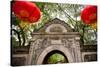 Stone Gate Garden Red Lanterns Prince Gong's Mansion, Beijing, China-William Perry-Stretched Canvas