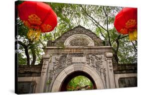 Stone Gate Garden Red Lanterns Prince Gong's Mansion, Beijing, China-William Perry-Stretched Canvas