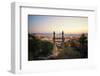 Stone Gate in the Mountains Above Lijiang with City Lights in the Background-Andreas Brandl-Framed Photographic Print