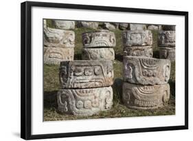 Stone Glyphs in Front of the Palace of Masks, Kabah Archaeological Site, Yucatan, Mexico-Richard Maschmeyer-Framed Photographic Print