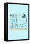 Stone Harbor, New Jersey - Stone Harbor Is My Happy Place (#2 - Teal)-Lantern Press-Framed Stretched Canvas
