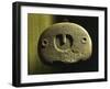 Stone Head from Steel Statue-null-Framed Giclee Print