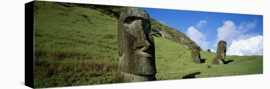 Stone Heads, Easter Islands, Chile-null-Stretched Canvas