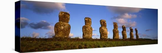 Stone Heads, Easter Islands, Chile-null-Stretched Canvas