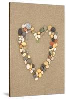 Stone Heart on Sand-Lantern Press-Stretched Canvas