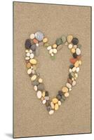 Stone Heart on Sand-Lantern Press-Mounted Art Print