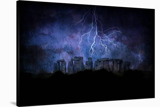 Stone Henge Lightning-rolffimages-Stretched Canvas
