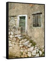 Stone House, Cres, Croatia-Russell Young-Framed Stretched Canvas