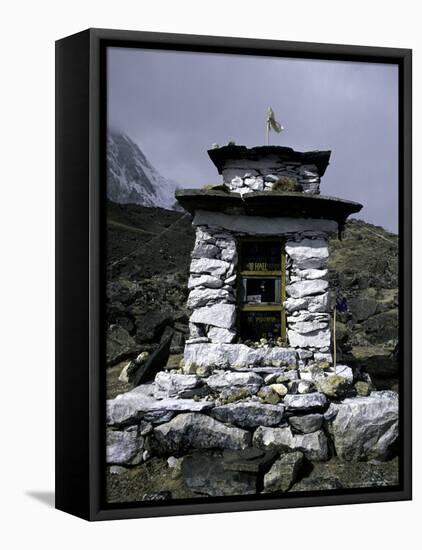 Stone House, Nepal-Michael Brown-Framed Stretched Canvas