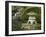 Stone Lantern and Heavenly Falls, Portland Japanese Garden, Oregon, USA-William Sutton-Framed Premium Photographic Print