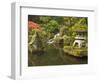 Stone Lantern at Koi Pond at the Portland Japanese Garden, Oregon, USA-William Sutton-Framed Photographic Print